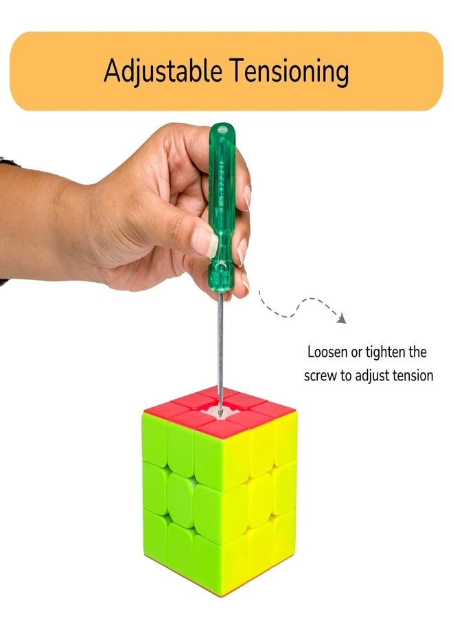 DHAVAL 3x3 Rubik Cube Speedcube Puzzle for Kids & Adults Hard to Break, Smooth Turning Magic Cube with Anti-pop Design StressBuster, Brain Teaser, Puzzle and Educational GIF (Multicolor) - Image 5